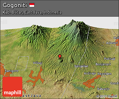 Satellite 3D Map of Gogoniti