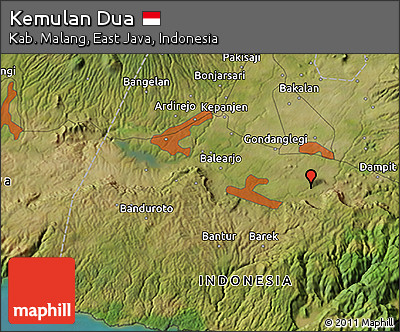 Satellite 3D Map of Kemulan Dua