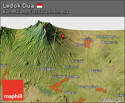 Satellite 3D Map of Ledok Dua