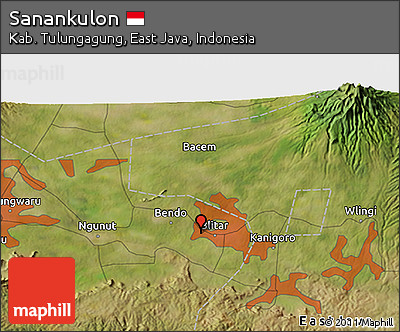 Satellite 3D Map of Sanankulon