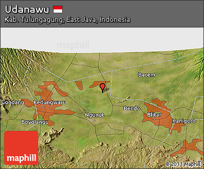 Satellite 3D Map of Udanawu
