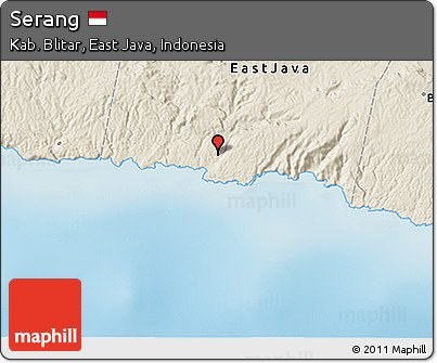 Shaded Relief 3D Map of Serang