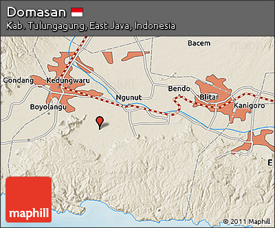 Shaded Relief 3D Map of Domasan
