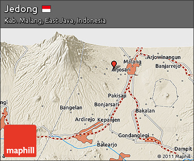 Shaded Relief 3D Map of Jedong