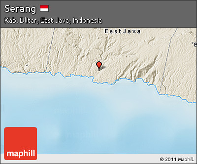 Shaded Relief 3D Map of Serang