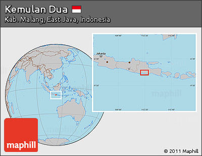 Gray Location Map of Kemulan Dua