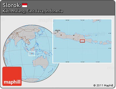 Gray Location Map of Slorok