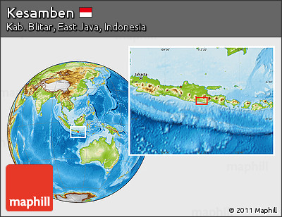 Physical Location Map of Kesamben
