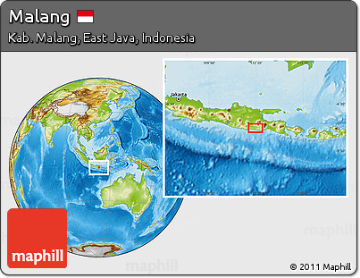 Physical Location Map of Malang