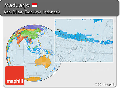 Political Location Map of Maduarjo