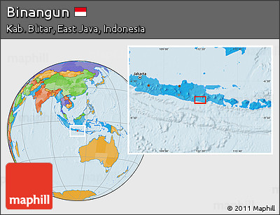 Political Location Map of Binangun