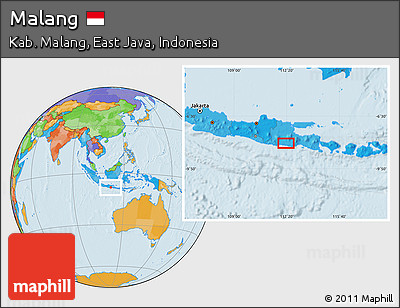 Political Location Map of Malang