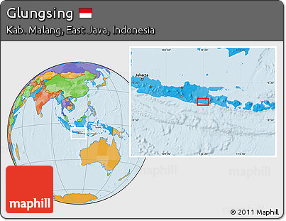 Political Location Map of Glungsing