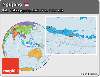 Political Location Map of Ngujang