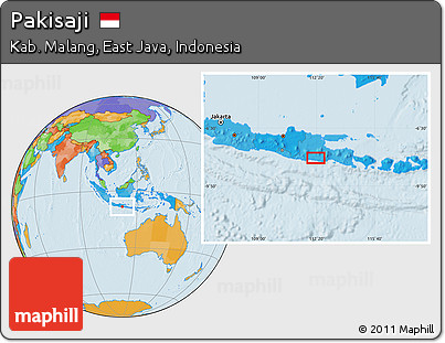 Political Location Map of Pakisaji