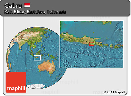 Satellite Location Map of Gabru
