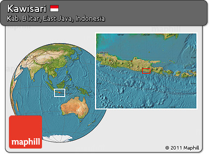 Satellite Location Map of Kawisari