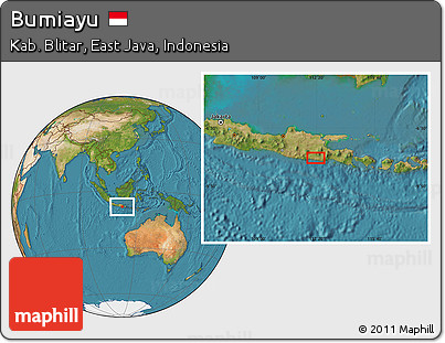 Satellite Location Map of Bumiayu