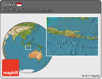 Satellite Location Map of Doko
