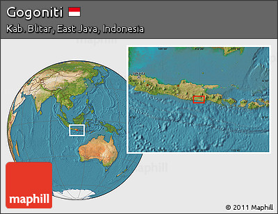 Satellite Location Map of Gogoniti