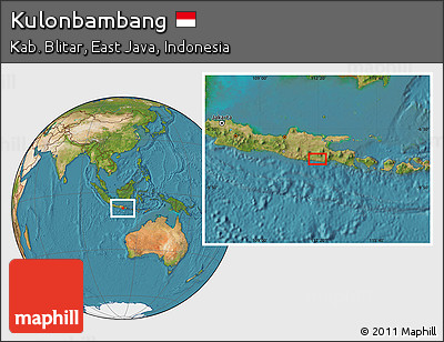 Satellite Location Map of Kulonbambang