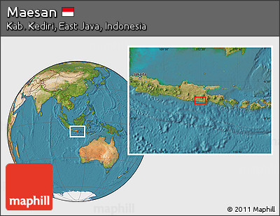 Satellite Location Map of Maesan