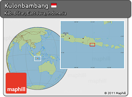 Savanna Style Location Map of Kulonbambang