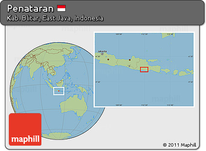 Savanna Style Location Map of Penataran