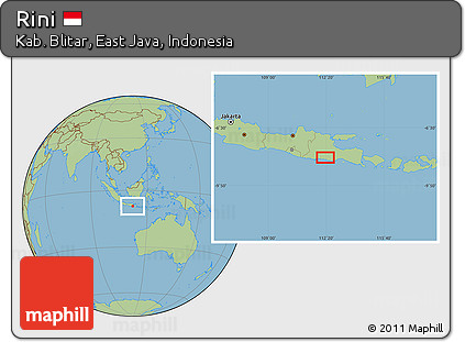 Savanna Style Location Map of Rini