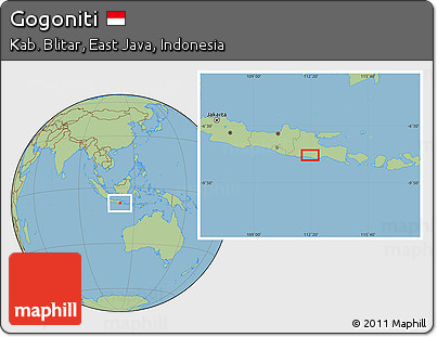 Savanna Style Location Map of Gogoniti
