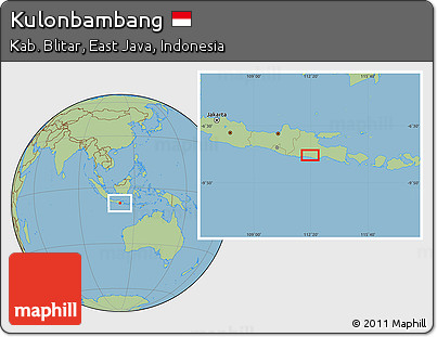Savanna Style Location Map of Kulonbambang