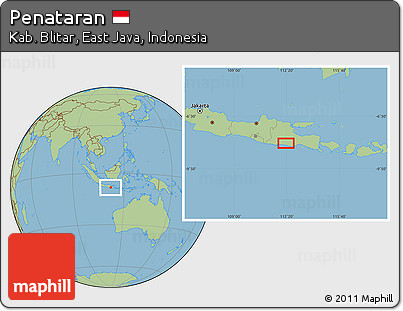 Savanna Style Location Map of Penataran