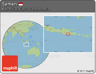 Savanna Style Location Map of Semen