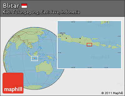 Savanna Style Location Map of Blitar