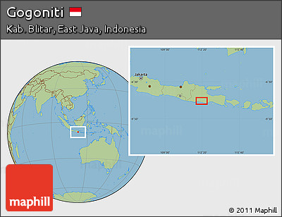 Savanna Style Location Map of Gogoniti