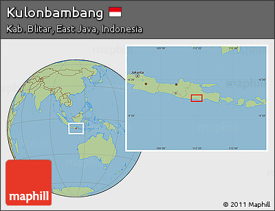 Savanna Style Location Map of Kulonbambang