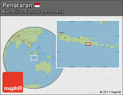 Savanna Style Location Map of Penataran