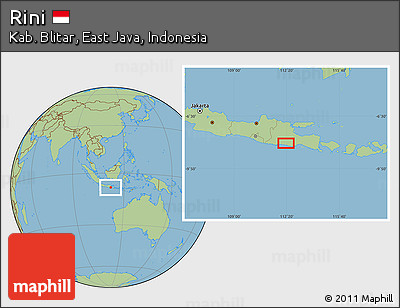 Savanna Style Location Map of Rini