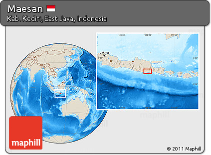 Shaded Relief Location Map of Maesan