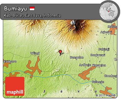Physical Map of Bumiayu