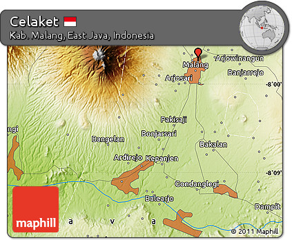 Physical Map of Celaket