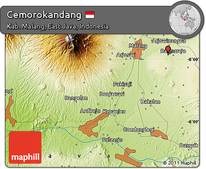 Physical Map of Cemorokandang