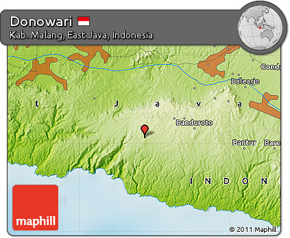 Physical Map of Donowari