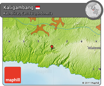Physical Map of Kaligambang