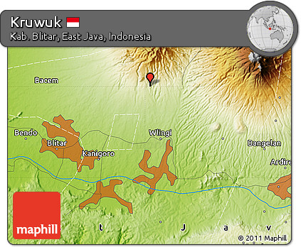 Physical Map of Kruwuk