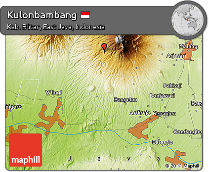 Physical Map of Kulonbambang