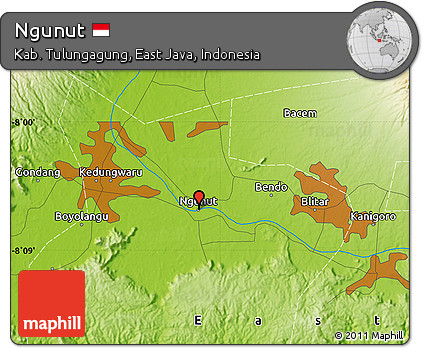 Physical Map of Ngunut