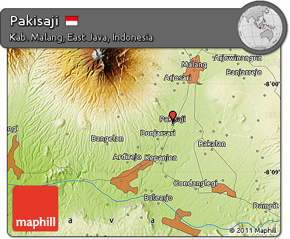 Physical Map of Pakisaji