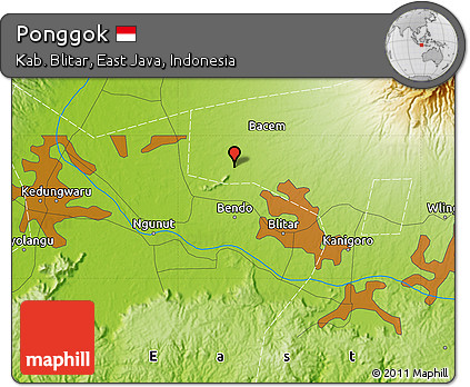 Physical Map of Ponggok