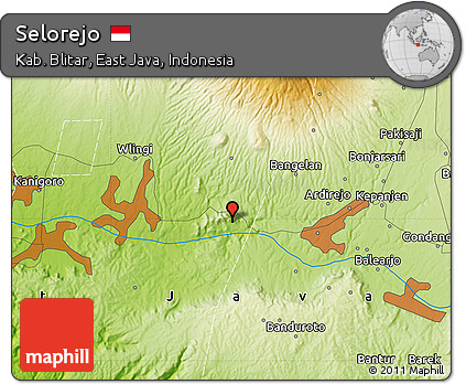 Physical Map of Selorejo